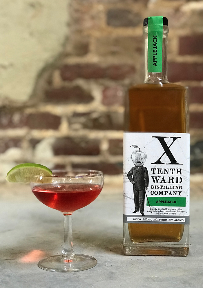 Jackrose, made with Tenth Ward's Applejack brandy...