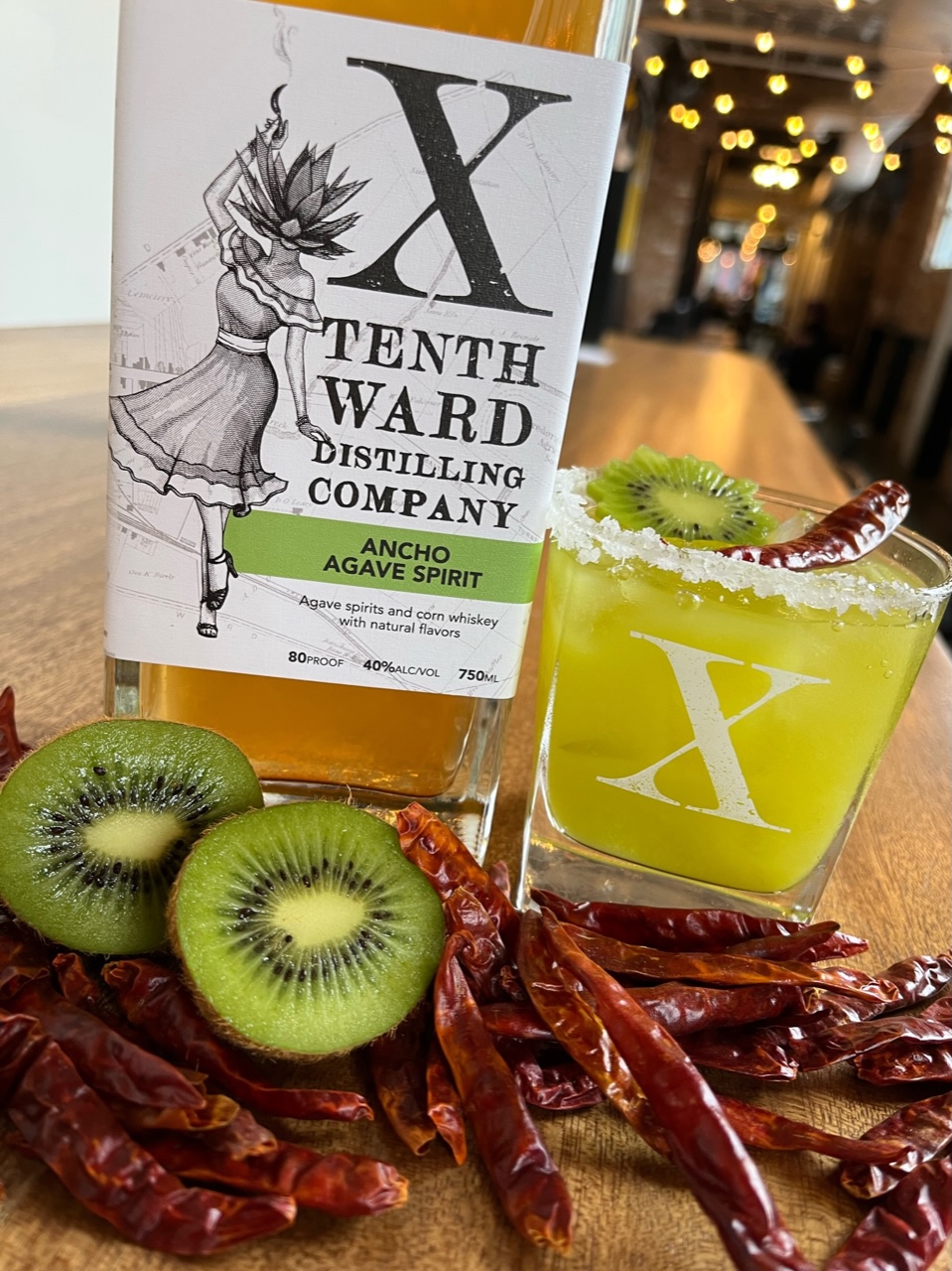Ancho agave spirit with Margarita Verde