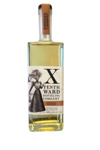 Bottle of Tenth Ward Distilling Company Barrel-Aged Caraway Rye, a limited-release rye spirit from Frederick, Maryland.